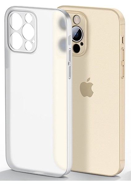 Iphone 13 Pro 6.1 Inç Koruyucu Mat Kapak Silikon+Akrilik Ince Telefon Vaka-Beyaz Için Ultra Ince Kasa (Yurt Dışından)