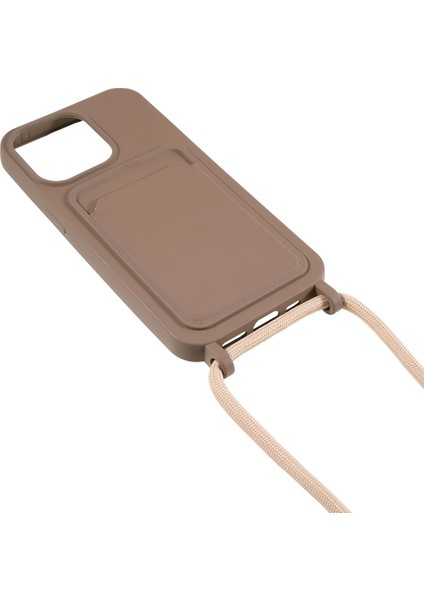 Iphone 13 Pro Max Telefon Kılıfı Sıvı Silikon Kılıf 6.7 Inç Kart Yuvası Kayış Kavur ile Koruyucu Telefon Kapağı (Yurt Dışından) modelleri