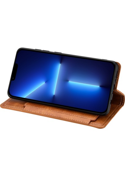 Iphone 13 Pro Max Telefon Kılıfı Şok Geçirmez Telefon Kapağı 6.7 Inç Pu Deri Fermuar Cep Telefonu Cüzdan Kılıfı Stand-Orange (Yurt Dışından) modelleri