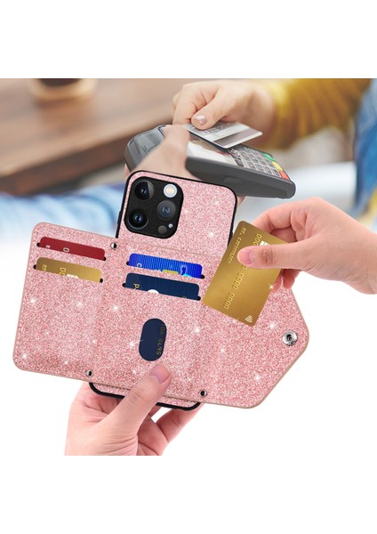 Iphone 13 Pro 6.1 Inç Anti-Fall Kickstand Pu Deri+Tpu Telefon Kapak Pembe (Yurt Dışından) fiyatları