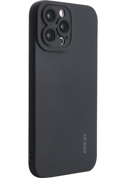 Iphone 13 Pro Max Telefon Kılıfı 6.7 Inç Sıvı Silikon Yumuşak Telefon Kılıfı Kesin Kesme Kamera Lens Koruma Kapak Black (Yurt Dışından)