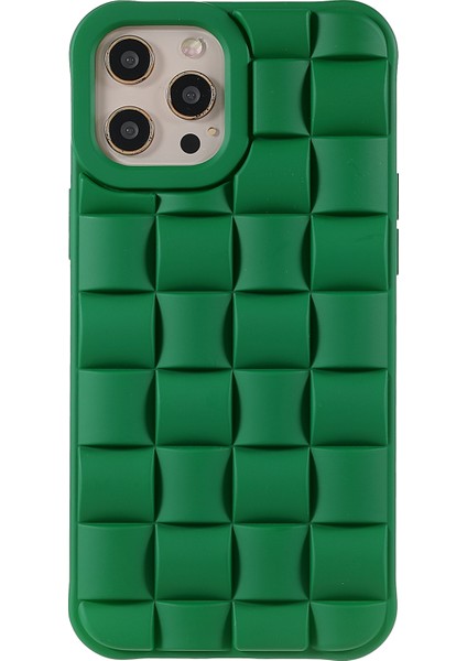Iphone 13 Pro Telefon Kılıfı 6.1 Inç Mobil Silikon Ka Şok Geçirmez 3D Izgara Dokulu Yeşil (Yurt Dışından) fiyatları