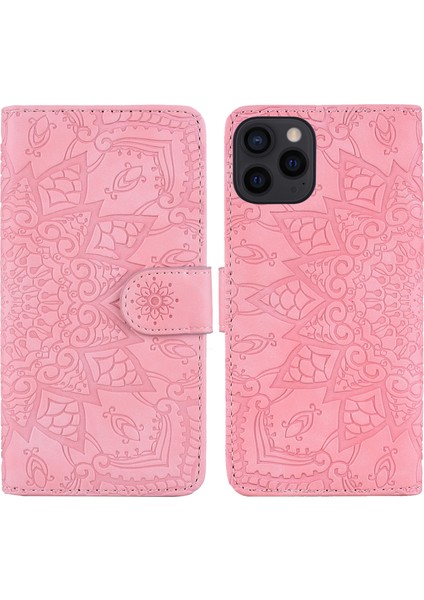 Iphone 13 Pro Telefon Kılıfı Için Çiçek Çiçek Çok Dönen Koruma Telefon Kabuk Cüzdan Standı Tasarım Deri Kılıf 6.1 Inç Pembe (Yurt Dışından)