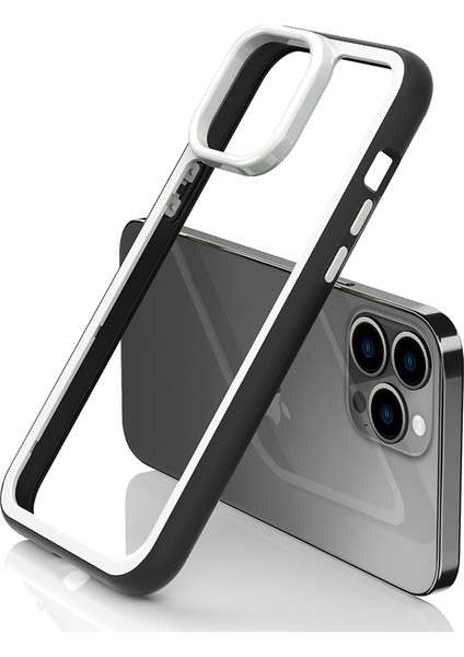 Iphone 13 Pro Max Telefon Kılıfı Şok Geçirmez Terek Telefon Kılıfı Akrilik Geri+Renkli Çetiş Çıkarılabilir 2-1 Arada Kapak Black (Yurt Dışından) modelleri