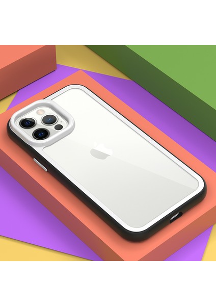 Iphone 13 Pro Max Telefon Kılıfı Şok Geçirmez Terek Telefon Kılıfı Akrilik Geri+Renkli Çetiş Çıkarılabilir 2-1 Arada Kapak Black (Yurt Dışından) fırsatları