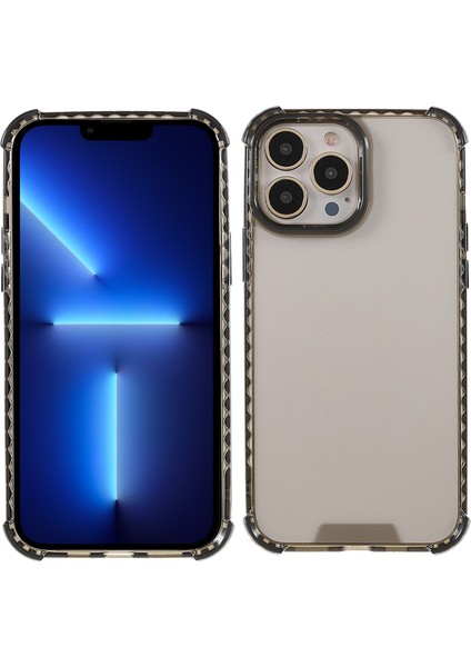 Iphone 13 Pro 6.1 Inç-Black Için Geliştirilmiş Four Corners Crystal Clear Acrilik+Tpu Telefon Kapak Kılıfı (Yurt Dışından)