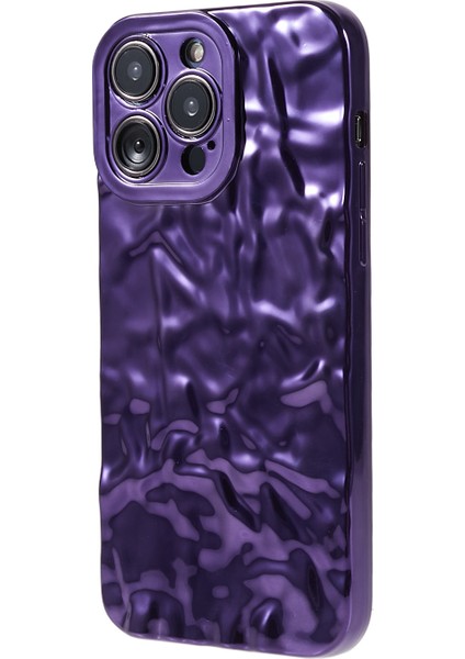 Iphone 13 Pro Max Telefon Kılıfı Elektraplatma Tpu Kılıfı Kırışmış Düzensiz Damla Anti Anti Anti Anti Tele-Purple (Yurt Dışından) fiyatları