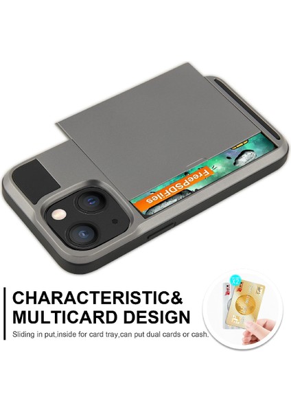 Anti Scratch Tpu+Pc Telefon Kapak Koruyucu Iphone 13 Pro 6.1 Inç-Black Için Slayt Kartı Tutucu (Yurt Dışından) fiyatları