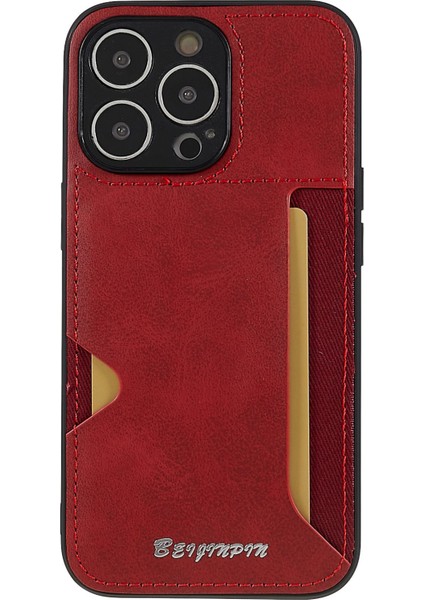 Iphone 13 Pro Max Telefon Kılıfı Için 6.7 Inç Anti-Çizelge Pu Deri+Tpu+Pc Koruyucu Kapak Kartı Yuva Tasarım Hücresi Hassas Kesim Kırmızısı (Yurt Dışından) fiyatları