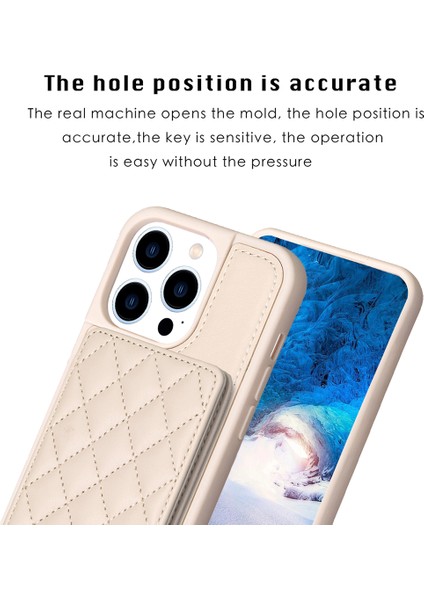 Iphone 13 Pro Max Telefon Kılıfı Deri Kaplamalı Tpu Kapak 6.7 Inç Kart Yuvaları Kickstand Telefon Anti-Çizelge Vaka Bej (Yurt Dışından) modelleri