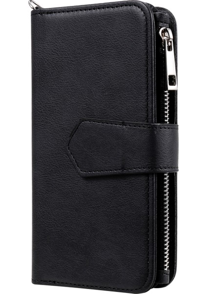 Iphone 13 Pro Telefon Kılıfı Pu Derisi ve Çıkarılabilir Tpu Flip Cüzdan Stand Zipper Tasarım Kabuğu 6.1 Inç-Black (Yurt Dışından) fiyatları