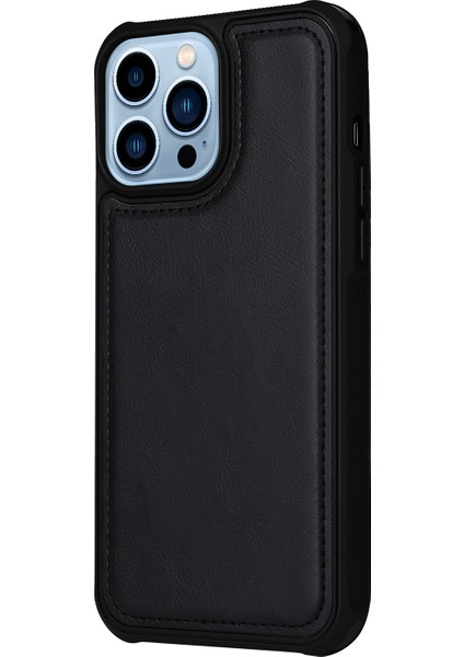Iphone 13 Pro Telefon Kılıfı Pu Derisi ve Çıkarılabilir Tpu Flip Cüzdan Stand Zipper Tasarım Kabuğu 6.1 Inç-Black (Yurt Dışından) fırsatları