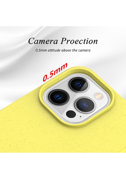 Iphone 13 Pro Telefon Kılıfı 6.1 Inç Biyolojik Olarak Parçalanabilir Buğday Samanı+Tpu Çevre Dostu Anti-Çizik Arkaya Kabuk-Sarı (Yurt Dışından) fiyatları