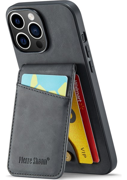 Iphone 13 Pro Max Telefon Kılıfı Tutucu Için Telefon Kickstand Case Rfıd Blowantock Pu Deri+Tpu Cover-Black (Yurt Dışından)