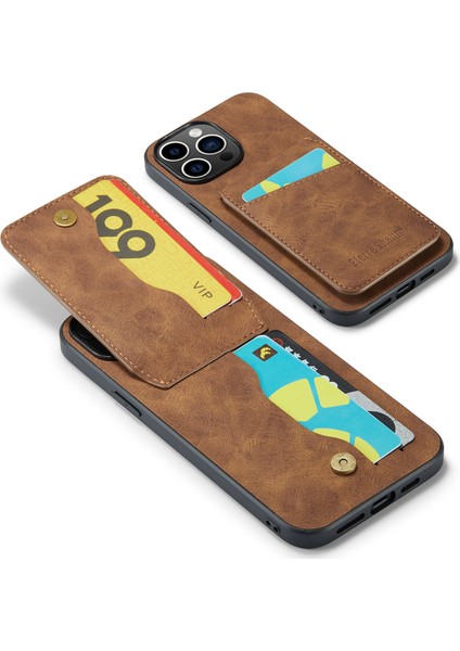 Iphone 13 Pro Max Telefon Kılıfı Tutucu Için Telefon Kickstand Case Rfıd Blowantock Pu Deri+Tpu Kapak-Kahverengi (Yurt Dışından) fiyatları