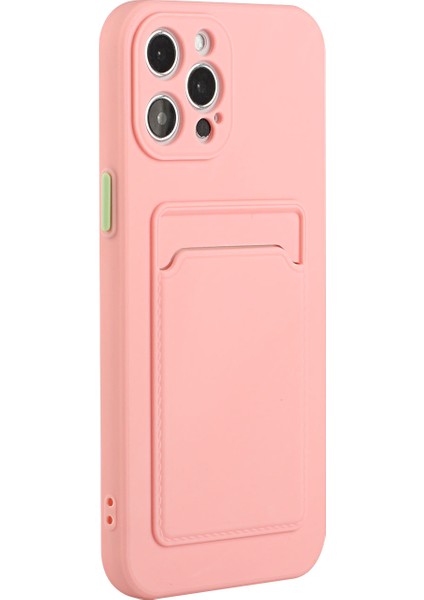 Iphone 13 Pro 6.1 Inç Pembe Için Tek Kart Yuvalı Yumuşak Tpu Telefon Geri Kasa Kapağı (Yurt Dışından) modelleri