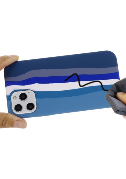 Gökkuşağı Tarzı Sıvı Silikon Cep Telefonu Koruyucu Arka Kasa iphone 13 Pro 6.1 Inç-Mavi Için (Yurt Dışından) fırsatları