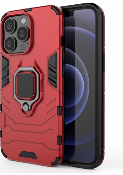 Yüzük Tutucu Kickstand Tasarım 2-1 Arada Pc Tpu Hibrid Kılıf Damalı Korsa Kılavuzu Iphone 13 Pro 6.1 Inç-Kırmızı (Yurt Dışından) fiyatları