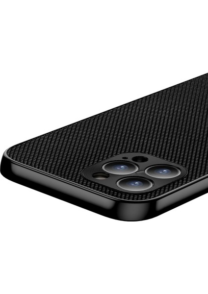 Iphone 13 Pro 6.1 Inç-Siyah Için Çizik Koruyucu Koruyucu 3D Naylon+Pc+Tpu Hibrid Telefon Kapak Kılıfı (Yurt Dışından) modelleri