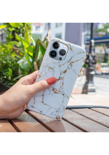 Iphone 13 Pro Max Telefon Korumu Koruyucu Telefon Kılıfı 6.7 Inç Mermer Desen Imd Esnek Tpu Geri Kapak-Beyaz (Yurt Dışından) modelleri