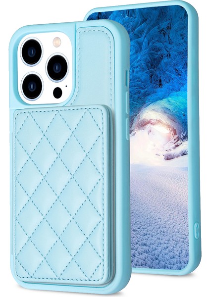 Iphone 13 Pro Max Telefon Kılıfı Deri Kaplamalı Tpu Kapak 6.7 Inç Kart Yuvaları Kickstand Telefon Anti-Çizelge Kılıf Mavisi (Yurt Dışından) fiyatları