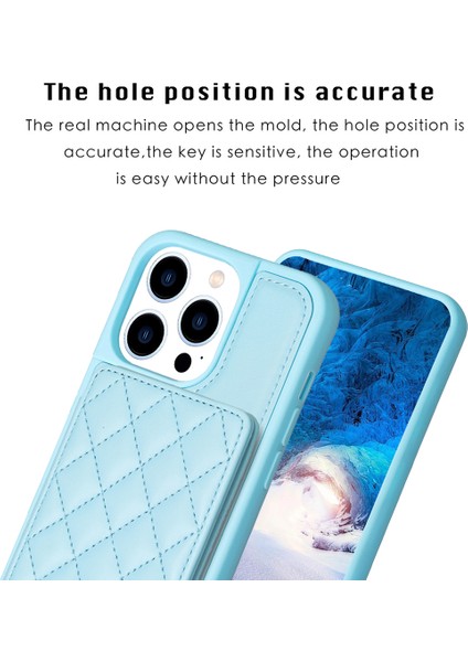 Iphone 13 Pro Max Telefon Kılıfı Deri Kaplamalı Tpu Kapak 6.7 Inç Kart Yuvaları Kickstand Telefon Anti-Çizelge Kılıf Mavisi (Yurt Dışından) modelleri