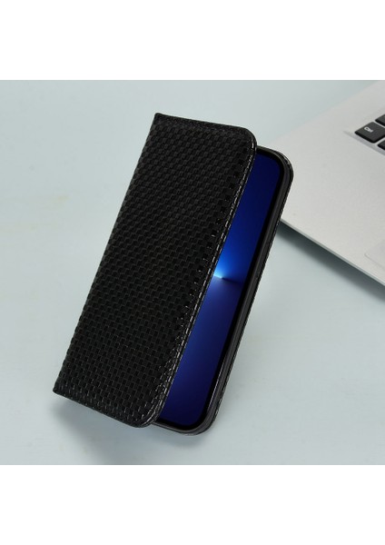 Iphone 13 Pro Max Telefon Kılıfı 6.7 Inç Pu Deri Telefon Flip Cüzdan Kılıfı Izgara Dokusu Manyetik Otomatik Absorlanmış Telefon Kapağı Koruyucu Kabuk Black (Yurt Dışından) fırsatları