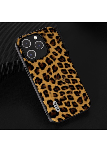 Iphone 13 Pro Leopard Dokusu Için Slim Case Pu Deri+Tpu+Pc Telefon Kapağı-Sold (Yurt Dışından) fırsatları