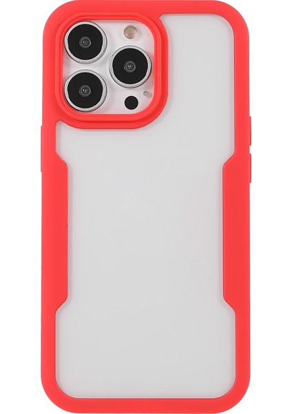 Iphone 13 Pro Telefon Kılıfı Için 360 Derece Tam Koruma Pet Ekranı Filmi+Akrilik+Tpu Kameralı Kamera Lens Koruması 6.1 Inç-Kırmızı (Yurt Dışından) fiyatları