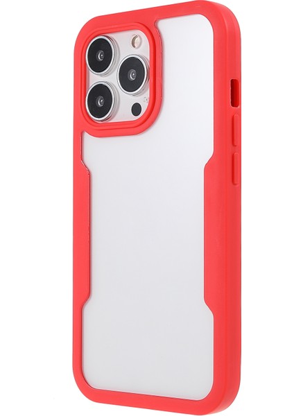 Iphone 13 Pro Telefon Kılıfı Için 360 Derece Tam Koruma Pet Ekranı Filmi+Akrilik+Tpu Kameralı Kamera Lens Koruması 6.1 Inç-Kırmızı (Yurt Dışından) modelleri