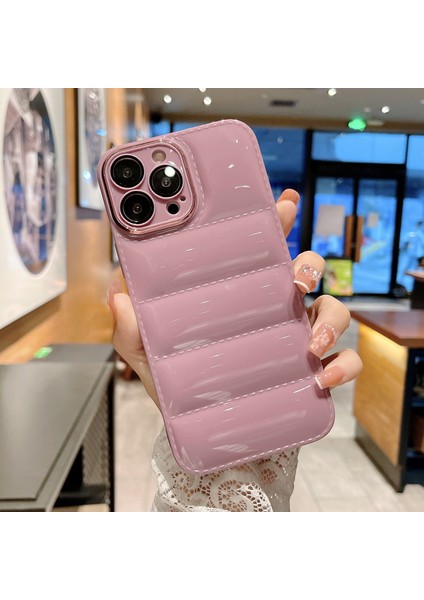 Iphone 13 Pro Max Telefon Kılıfı 6.7 Inç Aşağı Ceket Tasarımı Şok Geçirmez Telefon Kasası Tpu Lens Koruyucu-Mor ile Kapak (Yurt Dışından)