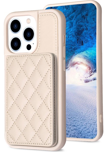 Iphone 13 Pro 6.1 Inç Kart Yuvaları Için Telefon Kasası Deri Kaplı Tpu Kapak Kickstand-Beige (Yurt Dışından) fiyatları