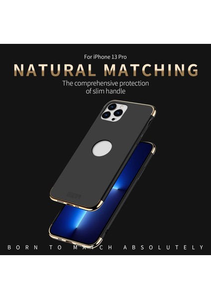 Iphone 13 Pro Max Telefon Kılıfı 6.7 Inç Arka Kapak Çıkarılabilir 3'ü 1 Arada Elektroplatma Sert Pc Koruyucu Kılıf Kılıfı (Yurt Dışından)