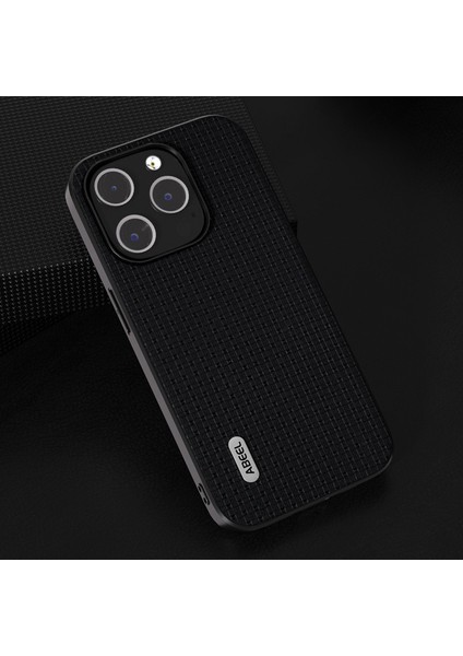 Iphone 13 Pro Max Telefon Kılıfı Koruyucu Kabuk Cowhide Deri Kaplamalı Pc+Tpu Lüks Dokulu Telefon Vaka Black (Yurt Dışından) fırsatları