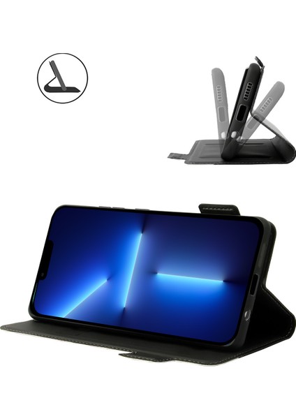 Iphone 13 Pro Max Telefon Kılıfı 6.7 Inç Kontrast Renk Çift Manyetik Toka Pu Deri Standı Kart Tutucu Folio Flip Kapak-Gül Altın (Yurt Dışından) modelleri