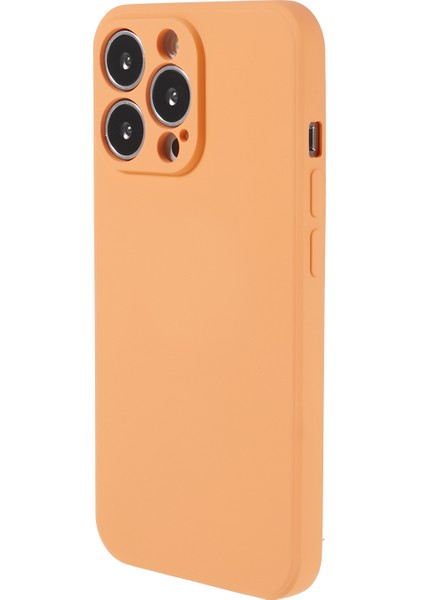 Iphone 13 Pro Max Telefon Kılıfı 6.7 Inç Ka Tpu Telefon Kılıf Kamera Koruma Kapağı Yumuşak Fiber Astar Iç-Orange (Yurt Dışından)