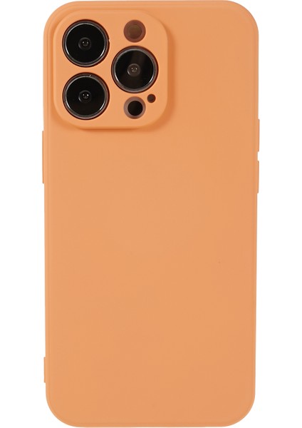 Iphone 13 Pro Max Telefon Kılıfı 6.7 Inç Ka Tpu Telefon Kılıf Kamera Koruma Kapağı Yumuşak Fiber Astar Iç-Orange (Yurt Dışından)