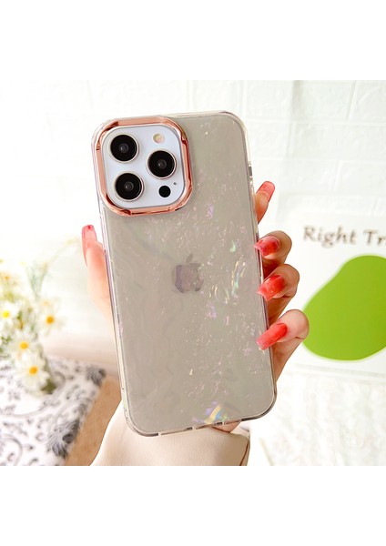 Iphone 13 Pro Max Telefon Kılıfı 6.7 Inç Kabuk Deseni Imd Telefon Kılıfı Hibrit Tpu+Pc Koruyucu Kapak Işığı Gri (Yurt Dışından)