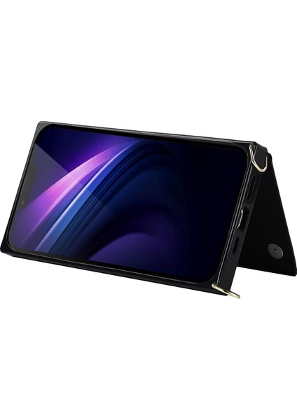 Iphone 13 Pro Max Telefon Kılıfı Anti-Drop 6.7 Inç Şok Geçirmez Cüzdan Kılıfı Tpu Pu Deri Koruyucu Kapak Fermuarlı Kese/omuz Kayış-Siyah (Yurt Dışından) fiyatları