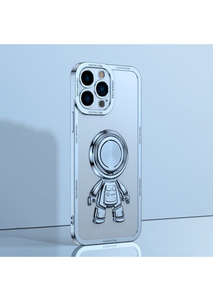 Iphone 13 Pro Max Telefon Kılıfı Tpu 6.7 Inç Spaceman Tasarım Elektrapılaşma Kickstand Anti Drop Kapağı Araba Montajı Metal Sac Mavisi (Yurt Dışından) fiyatları
