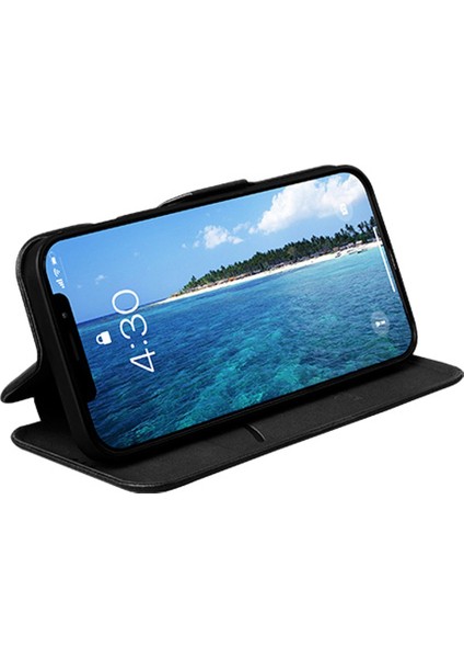 Iphone 13 Pro Telefon Kılıfı 6.1 Inç Pu Deri Katlanabilir Stand Folio Flip Manyetik Kapatma Kartı Yuva Black (Yurt Dışından) modelleri