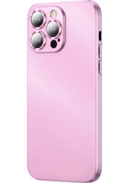 Iphone 13 Pro Max Telefon Kılıfı Için 6.7 Inç Tpu Telefon Kılıfı Elektrikle Mat Telefon Kapağı Dahili Kamera Lens Koruyucu-Pembe (Yurt Dışından)