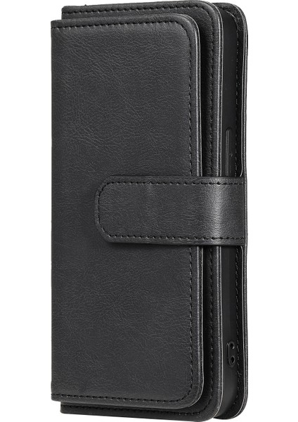 Iphone 13 Pro Telefon Kılıfı Için 6.1 Inç Birden Fazla Kart Yuvası ile Büyük Kapasiteli Stand Kabuğu Cüzdan Tasarım-Black (Yurt Dışından) fiyatları
