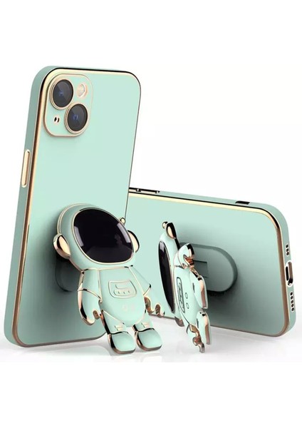 Iphone 13 Mini Telefon Kılıfı Için Astronot Kickstand 5.4 Inç Çizelge Anti-Çizelge Elektrapan Tpu Arka Kapak Yeşili (Yurt Dışından)