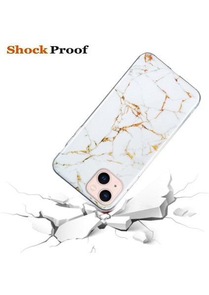 Iphone 13 Mini 5.4 Inç Mermer Desen Imd Ince Telefon Kasası Önleme Önleyici Yumuşak Tpu Arka Kapak-Beyaz (Yurt Dışından) modelleri