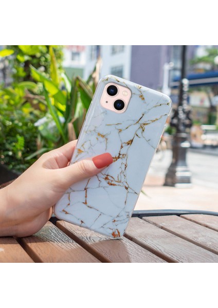 Iphone 13 Mini 5.4 Inç Mermer Desen Imd Ince Telefon Kasası Önleme Önleyici Yumuşak Tpu Arka Kapak-Beyaz (Yurt Dışından) fırsatları