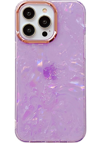 Iphone 13 Pro Max Telefon Kılıfı 6.7 Inç Kabuk Deseni Imd Telefon Kılıfı Hibrit Tpu+Pc Koruyucu Kapak Light Mor (Yurt Dışından)