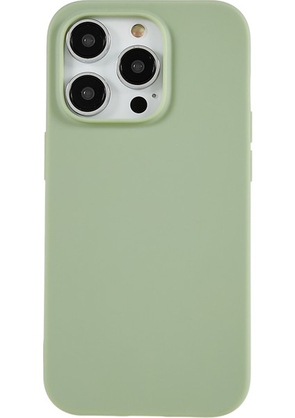 Iphone 13 Pro 6.1 Inç Arka Kabuk Için Parmak Önleme Karşıtı Yumuşak Tpu Telefon Kasası Mat Koruyucu Kapak Yeşili (Yurt Dışından)