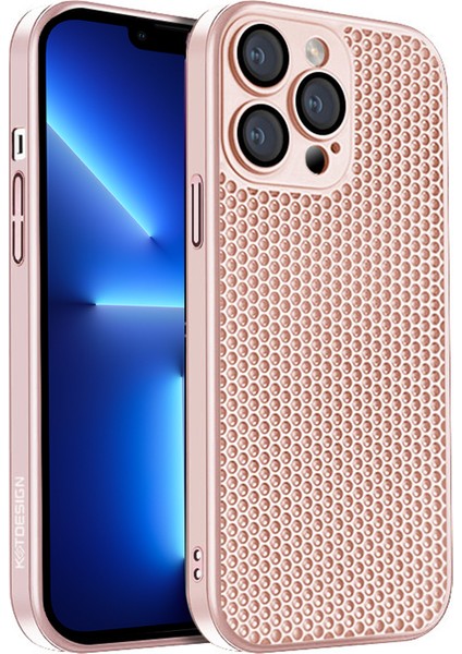 Iphone 13 Pro Max Telefon Kılıfı 6.7 Inç Sert Pc Telefon Kılıfı Isı Dispiderasyonu Lens Film-Pembe ile Geri Kapak (Yurt Dışından)