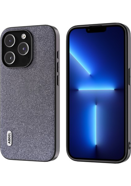 Iphone 13 Pro Max Telefon Kılıfı 6.7 Inç Glitter Pu Deri Kaplamalı Tpu Kılıf Anti-Çizelge Telefon Kılıfı Black (Yurt Dışından)
